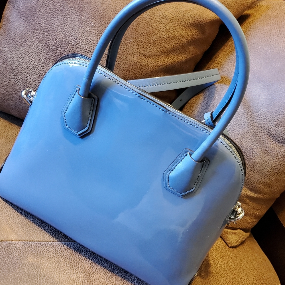 Michael Kors dome satchel patent leather denim blue - Picture 9 of 9